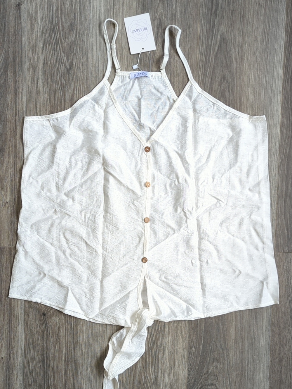 Blueming Women's Cami Button Down Top Size 2XL